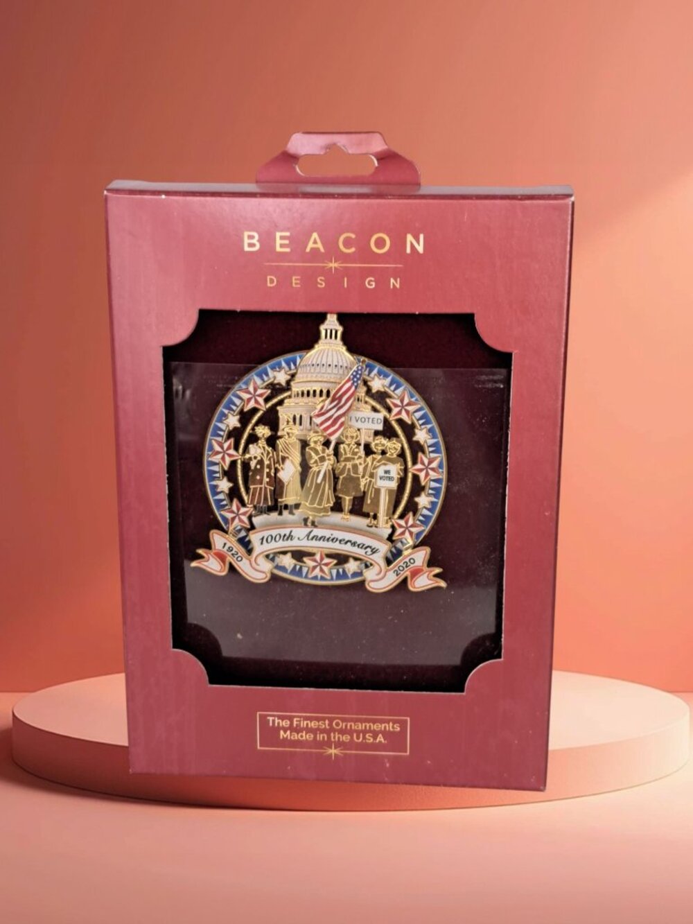 Women's Right to Vote 100th Anniversary Commemorative Holiday Ornament 2020